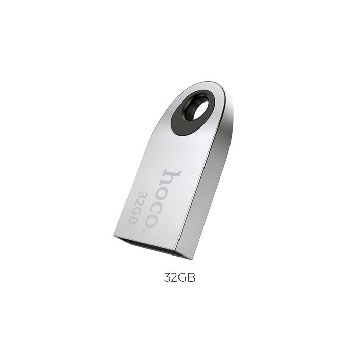 Флешка Hoco UD9 Insightful, 32 Гб, USB2.0, чт до 25 Мб/с, зап до 10 Мб/с, металл, серая - фото 51382933