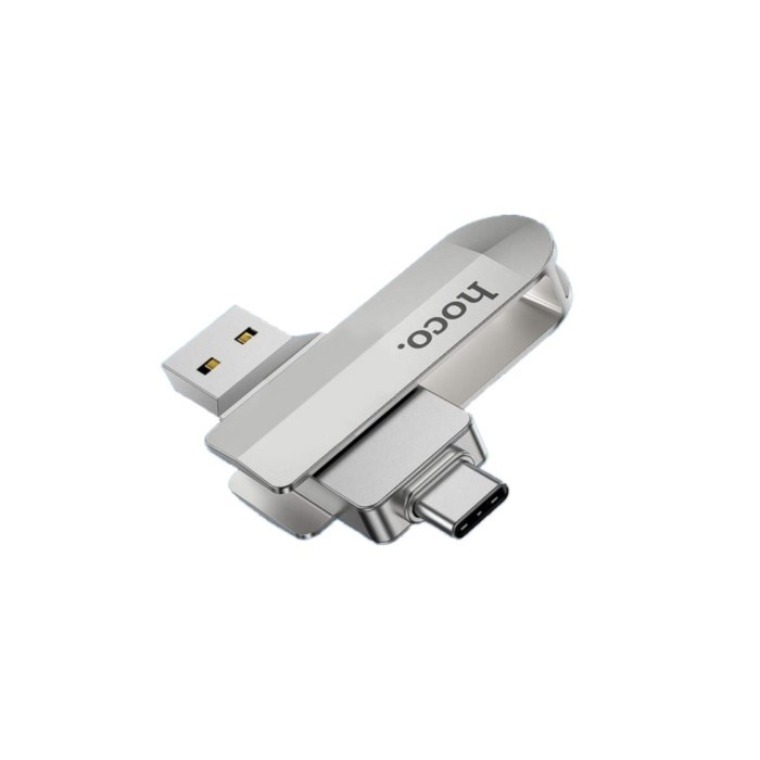 Флешка OTG Hoco UD10 Wise, 16 Гб, USB3.0, USB/Type-C, чт до 120 Мб/с, зап до 30 Мб/с, металл - фото 51382967