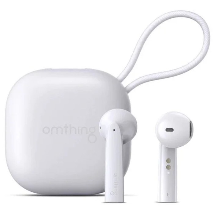 Наушники 1MORE Omthing AirFree Pods EO005, вкладыши, шумоподавление, 400 мАч, белые - фото 51383234