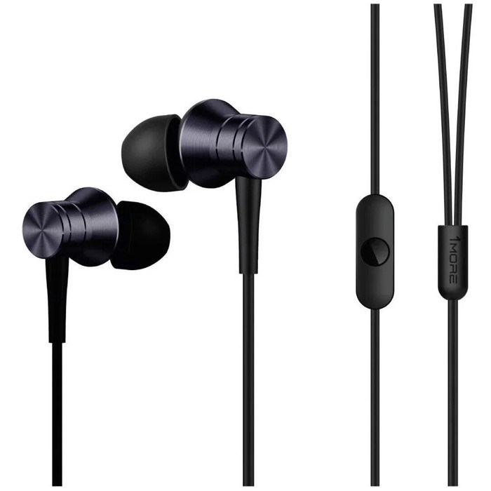 Наушники 1MORE Piston Fit In-Ear Headphones E1009, вакуумные, проводные, 1.25 м, серые - фото 51383259