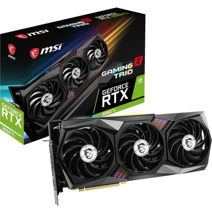 Видеокарта MSI GAMING X TRIO 8GD6X, RTX 3060Ti 8 Гб, GDDR6Х, HDMI, DP - фото 51383411