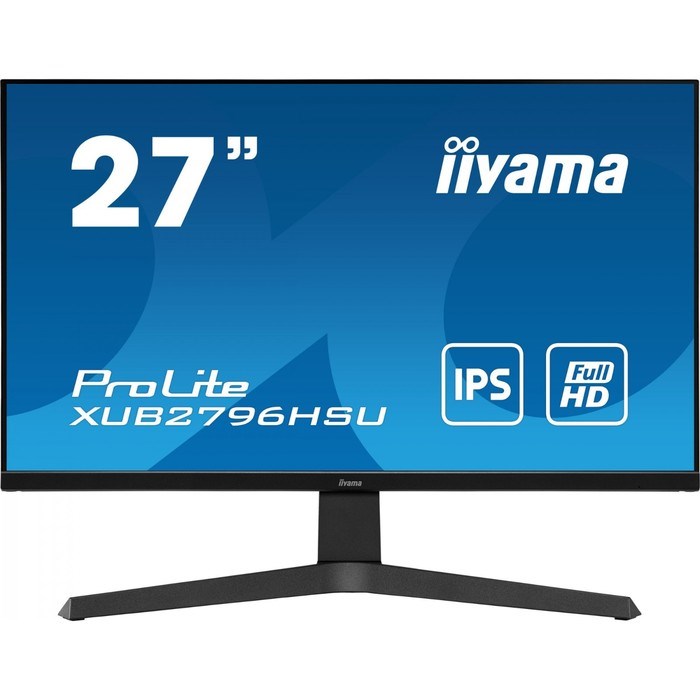 Монитор Iiyama ProLite XUB2796HSU-B1, 27", IPS, 1920x1080, 75Гц, 1 мс, HDMI, DP, чёрный - фото 51383515