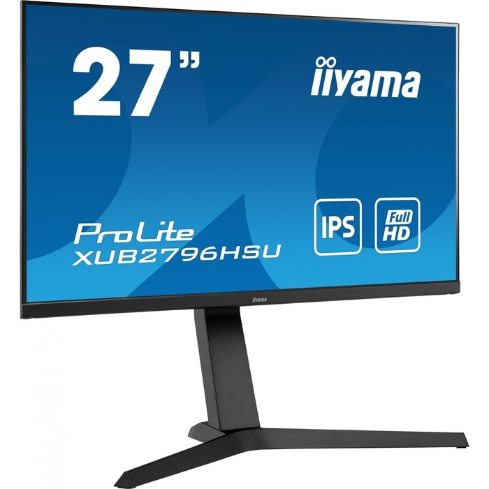 Монитор Iiyama ProLite XUB2796HSU-B1, 27", IPS, 1920x1080, 75Гц, 1 мс, HDMI, DP, чёрный - фото 51383517