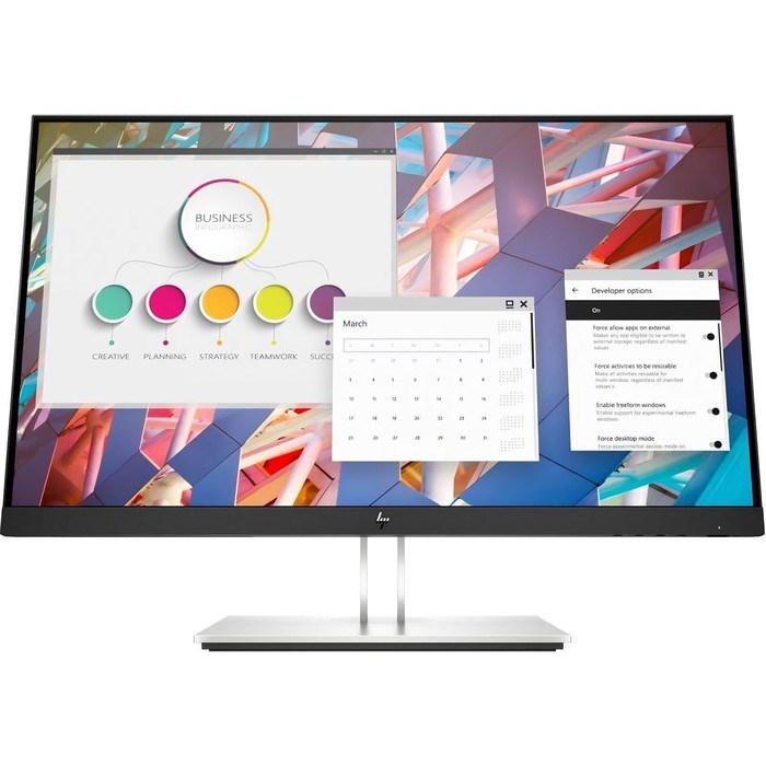 Монитор HP E24 G4, 23.8", IPS, 1920x1080, 60Гц, 5 мс, HDMI, VGA, DP, чёрный - фото 51383643