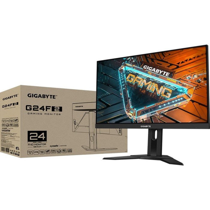 Монитор Gigabyte G24F 2, 23.8", IPS, 1920x1080, 165Гц, 1 мс, HDMI, DP, чёрный - фото 51383719