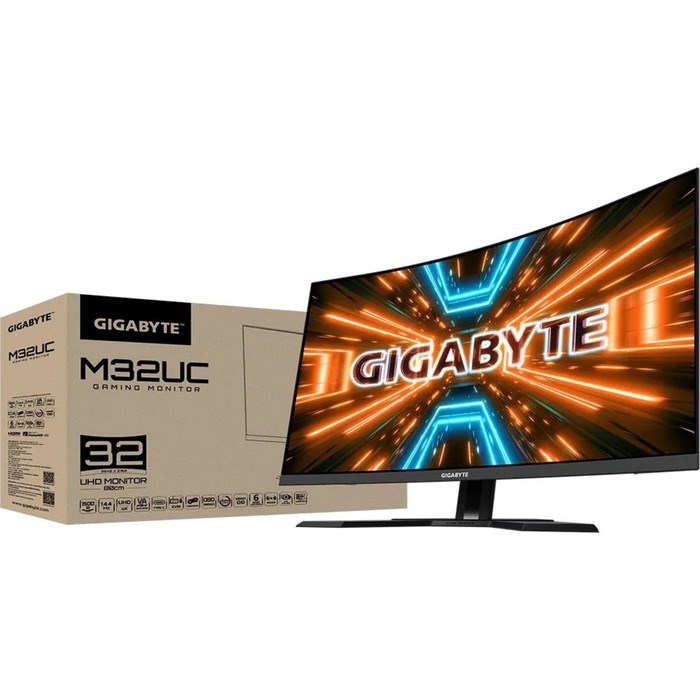 Монитор Gigabyte M32UC, 31.5", VA, 3840x2160, 144Гц, 5 мс, HDMI, DP, чёрный - фото 51383735