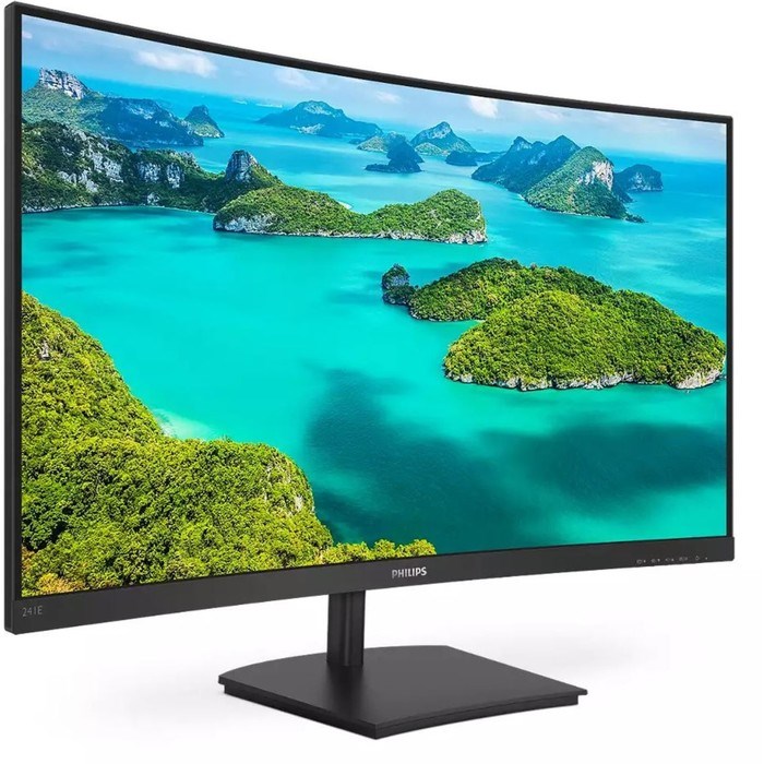 Монитор Philips 241E1SC (00/01), 23.6", VA, 1920x1080, 75Гц, 4 мс, HDMI, VGA, чёрный - фото 51383802