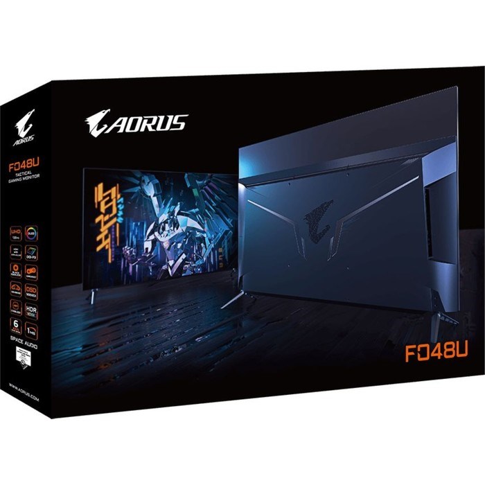 Монитор Gigabyte Aorus FO48U, 47", OLED, 3840x2160, 120Гц, 1 мс, HDMI, DP, чёрный - фото 51383850