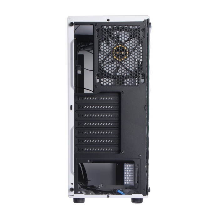 Корпус ExeGate Miditower Mistery Z4, без БП, ATX, 2хUSB 2.0+1хUSB 3.0, с подсветкой, белый - фото 51384013