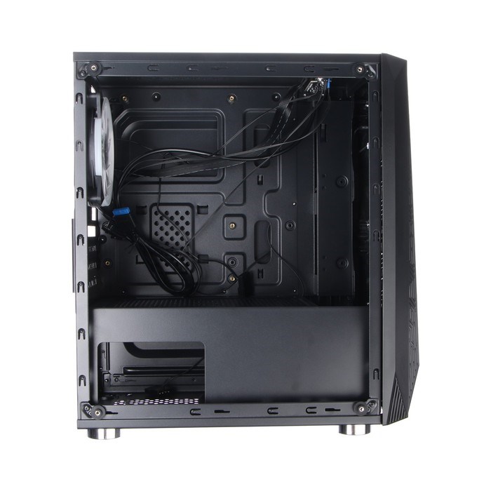 Корпус ExeGate Minitower Mistery R2, без БП, mATX, 2хUSB 2.0+1хUSB 3.0,с подсветкой, черный - фото 51384023