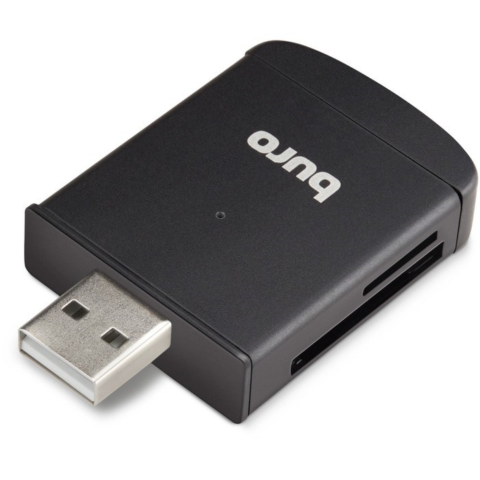 Кард-ридер OTG Buro BU-CR-3103, USB/Micro SD/ SD, чёрный - фото 51384131