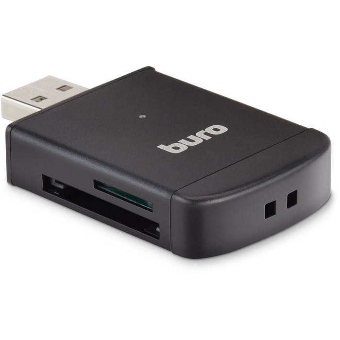 Кард-ридер OTG Buro BU-CR-3103, USB/Micro SD/ SD, чёрный - фото 51384132