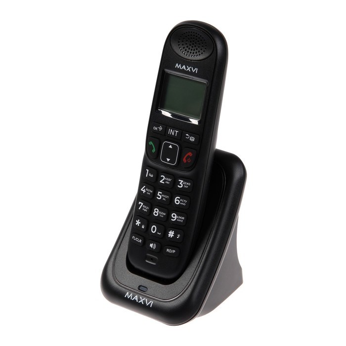 Радиотелефон DECT Maxvi AM-01, Caller ID, интерком, спикерофон, АОН, конференц-связь, черный - фото 51384221