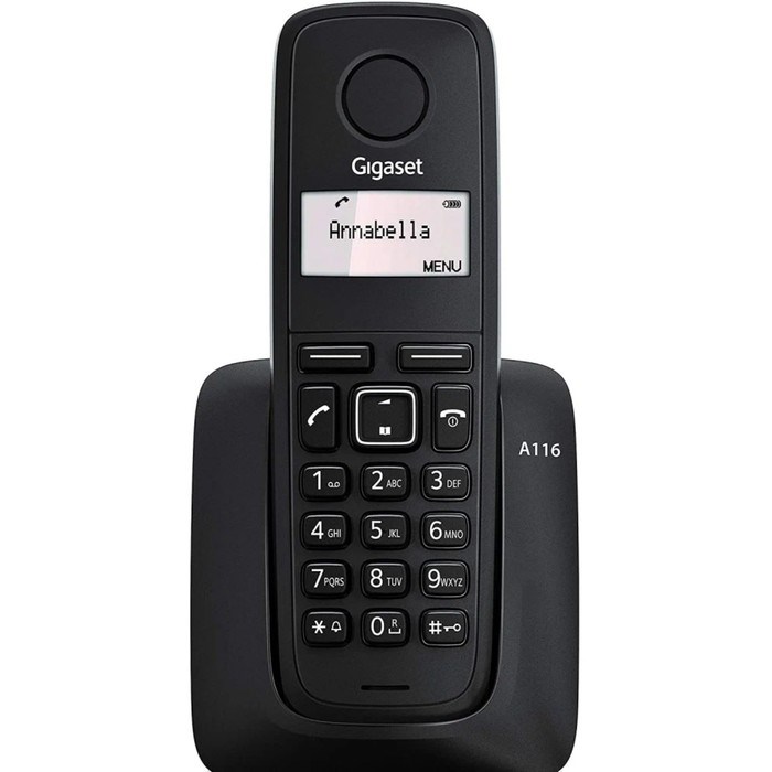 Радиотелефон DECT Gigaset A116, АОН, Caller ID, ускоренный набор, 50 номеров, ECO-режим - фото 51384288