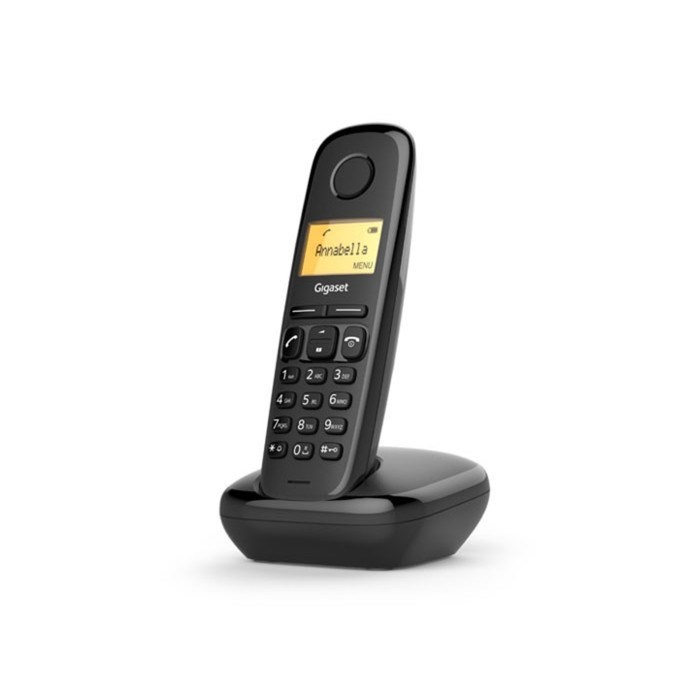 Радиотелефон DECT Gigaset A170, АОН, Caller ID, ускоренный набор, 50 номеров, ECO, черный - фото 51384299