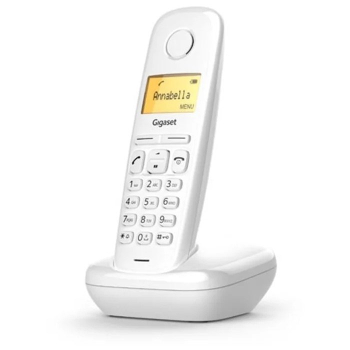 Радиотелефон DECT Gigaset A170, АОН, Caller ID, ускоренный набор, 50 номеров, ECO, белый - фото 51384330