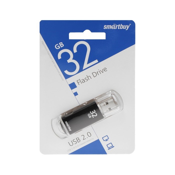Флешка Smartbuy V-Cut, 32 Гб, USB 2.0, чт до 25 Мб/с, зап до 15 Мб/с, черная - фото 51384561 Флешка Smartbuy V-Cut, 32 Гб, USB 2.0, чт до 25 Мб/с, зап до 15 Мб/с, черная - фото 51384561