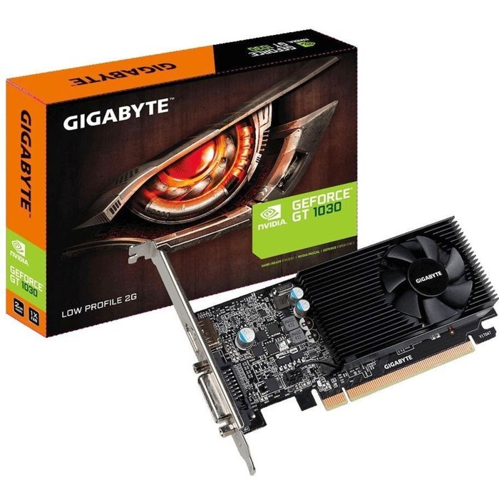 Видеокарта Gigabyte GeForce GT 1030 (GV-N1030D5-2GL) 2G,64bit,GDDR5,1468/6008 - фото 51385748