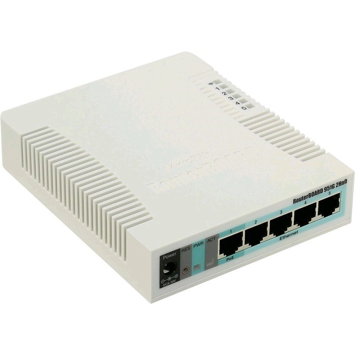 Маршрутизатор беспроводной MikroTik RB951G-2HND, 10/100/1000 Мбит, белый - фото 51385793