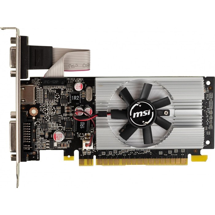 Видеокарта MSI PCI-E N210-1GD3/LP GeForce 210, 1 Гб, 64 Bit, DDR3, 460/800, DVI, HDMI , Ret   787738 - фото 51385848