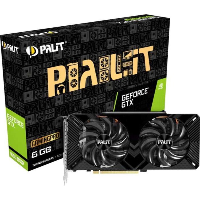 Видеокарта Palit PA-GTX1660SUPER GP 6G, GeForce GTX 1660SUPER 6Gb, GDDR6, DVI, HDMI, DP - фото 51385902