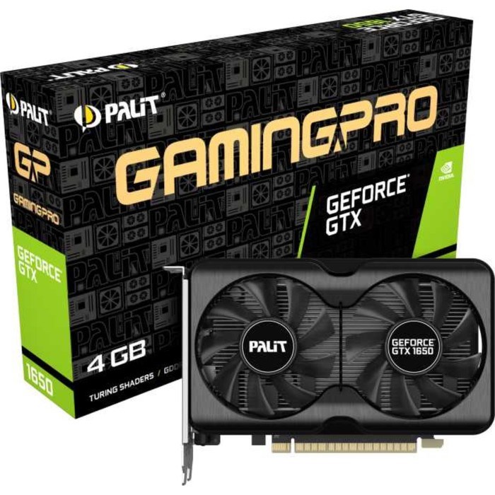 Видеокарта Palit PA-GTX1650 GP 4G D6, GeForce GTX 1650, 4Gb, GDDR6, HDMI, DP - фото 51385908