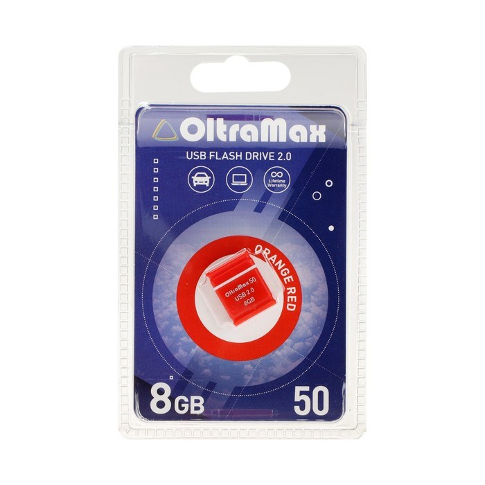 Флешка OltraMax 50, 8 Гб, USB2.0, чт до 15 Мб/с, зап до 8 Мб/с, оранжевая - фото 51385956 Флешка OltraMax 50, 8 Гб, USB2.0, чт до 15 Мб/с, зап до 8 Мб/с, оранжевая - фото 51385956