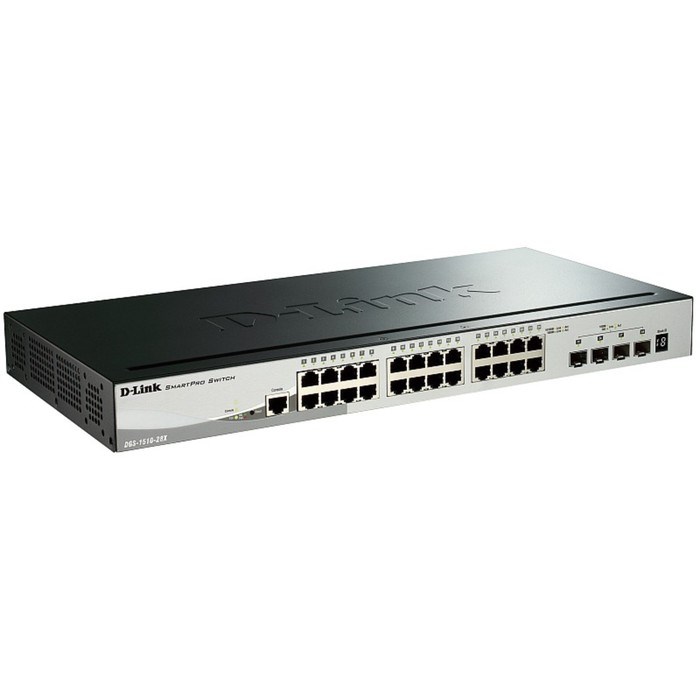 Коммутатор D-Link DGS-1510-28X/A1A, настраиваемый, 24х10/100/1000BASE-T - фото 51385959