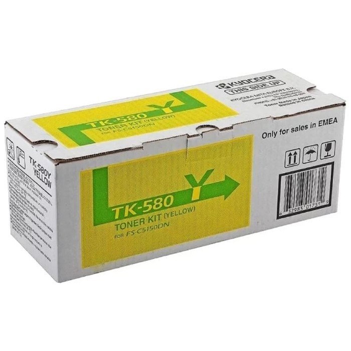 Тонер Картридж Kyocera 1T02KTANL0 TK-580Y желтый для Kyocera FS-C5150DN (2800стр.) - фото 51386264