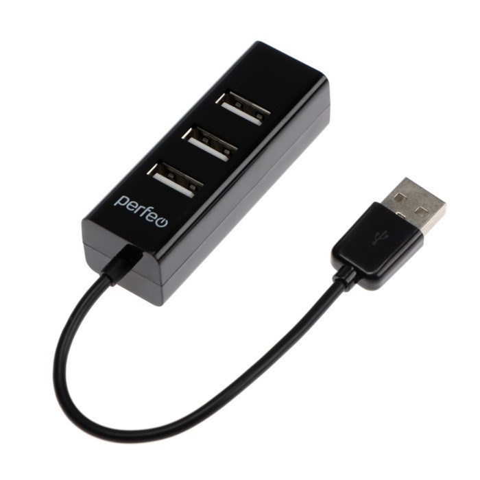 Разветвитель USB (Hub) Perfeo PF-HYD-6010H, 4 порта, USB 2.0, черный - фото 51386446