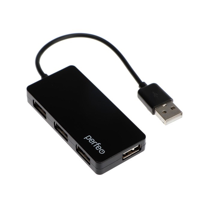 Разветвитель USB (Hub) Perfeo PF-VI-H023 Black, 4 порта, USB 2.0, черный - фото 51386450