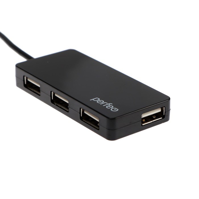 Разветвитель USB (Hub) Perfeo PF-VI-H023 Black, 4 порта, USB 2.0, черный - фото 51386451