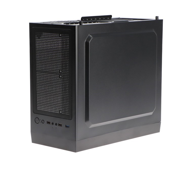 Корпус ExeGate Miditower EVO-8243, без БП, ATX, 2хUSB 2.0, 1хUSB 3.0, подсветка, чёрный - фото 51386468