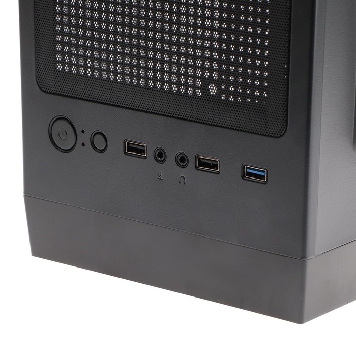 Корпус ExeGate Miditower EVO-8243, без БП, ATX, 2хUSB 2.0, 1хUSB 3.0, подсветка, чёрный - фото 51386469