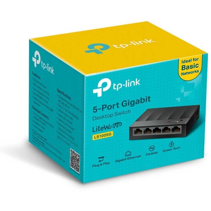 Коммутатор TP-Link LS1005G, неуправляемый, 5х10/100/1000BASE-T - фото 51386499