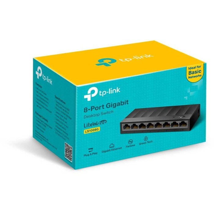 Коммутатор TP-Link LS1008G, неуправляемый, 8х10/100/1000BASE-T - фото 51386504