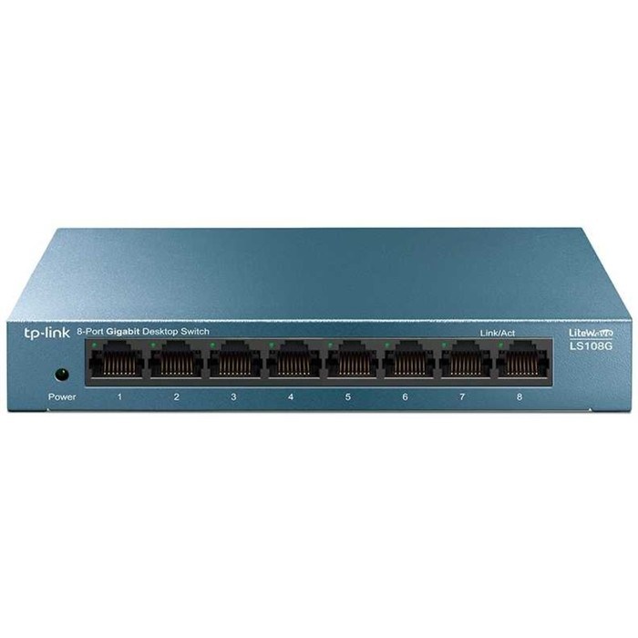 Коммутатор TP-Link LS108G, неуправляемый, 8х10/100/1000BASE-T - фото 51386509