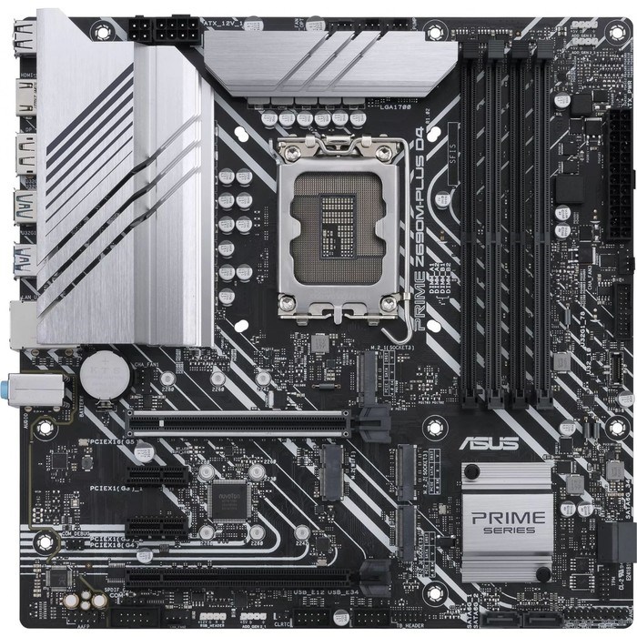 Материнская плата Asus PRIME Z690M-PLUS D4, LGA1700, Z690, 4хDDR4, VGA, HDMI, DVI, DP, mATX   967310 - фото 51386587