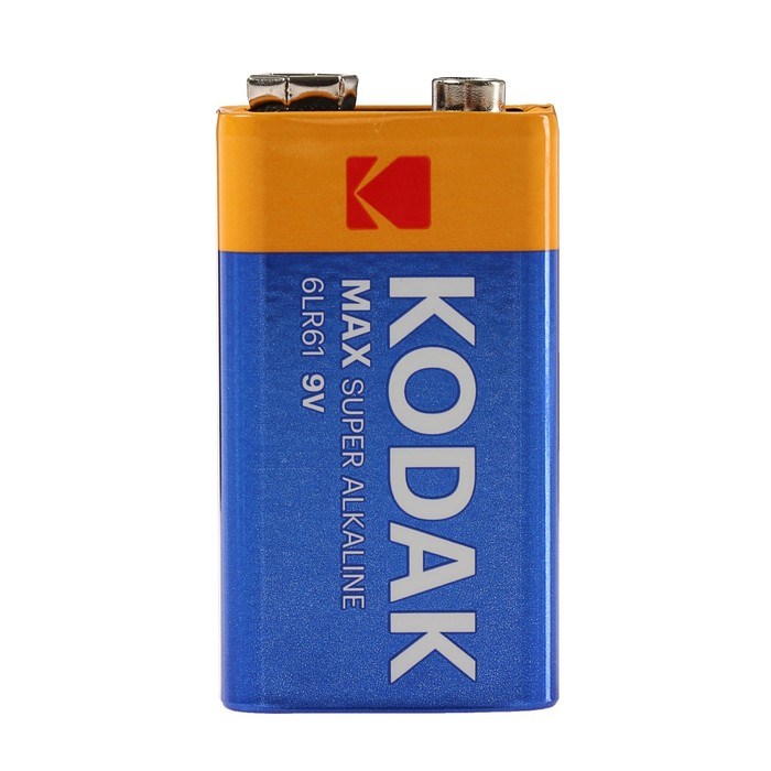 Батарейка алкалиновая Kodak Max, 6LR61-1BL, 9В, крона, блистер, 1 шт. - фото 51386745