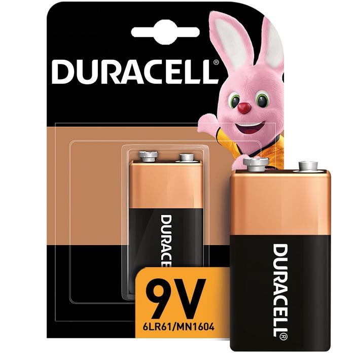 Батарейка алкалиновая Duracell Basic, 6LR61 (6LF22, MN1604)-1BL, 9В, крона, блистер, 1 шт. - фото 51387053