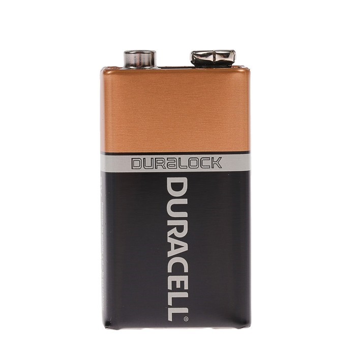 Батарейка алкалиновая Duracell Basic, 6LR61 (6LF22, MN1604)-1BL, 9В, крона, блистер, 1 шт. - фото 51387055