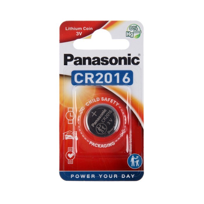 Батарейка литиевая Panasonic Lithium Power, CR2016-1BL, 3В, блистер, 1 шт - фото 51387105