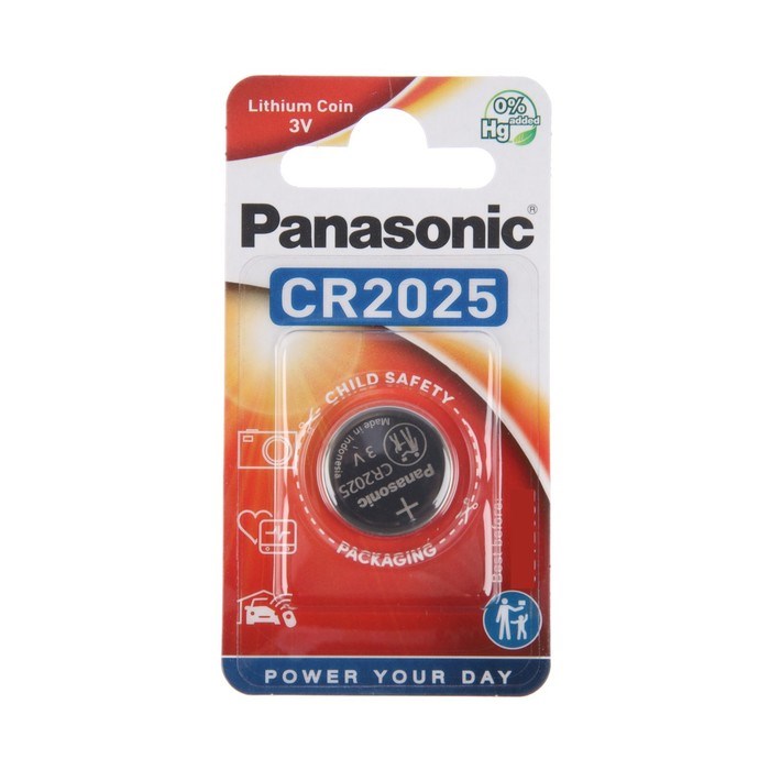 Батарейка литиевая Panasonic Lithium Power, CR2025-1BL, 3В, блистер, 1 шт - фото 51387116