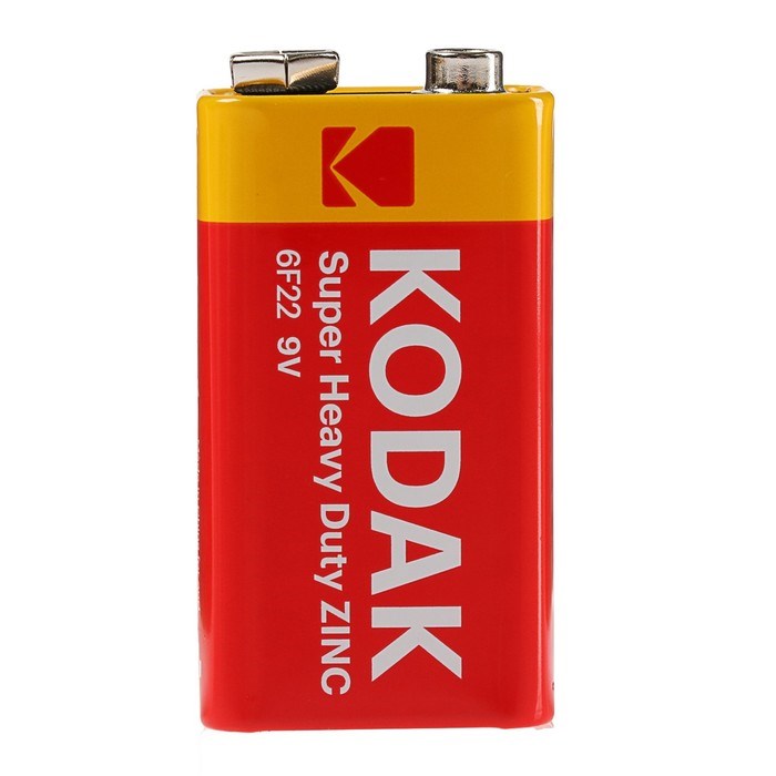 Батарейка солевая Kodak Extra Heavy Duty, 6F22-1BL, 9В, крона, блистер, 1 шт. - фото 51387322