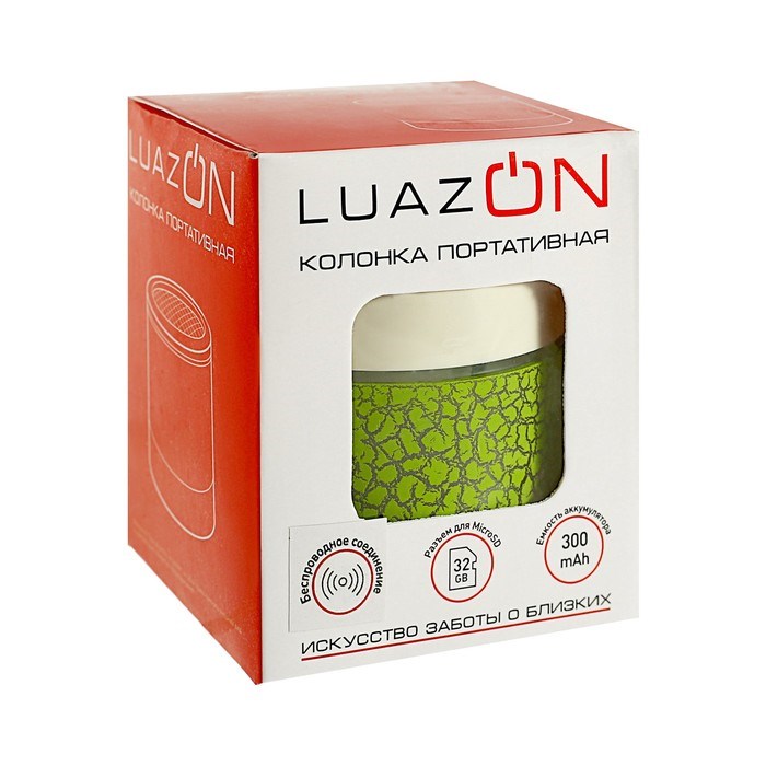 Портативная колонка Luazon LAB-04, с подсветкой, Bluetooth, USB, microSD, microUSB, МИКС - фото 51387429