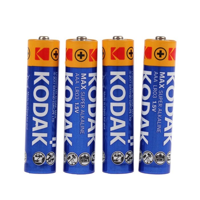 Батарейка алкалиновая Kodak Max, AAA, LR03-24BOX, 1.5В, бокс, 24 шт. - фото 51387558