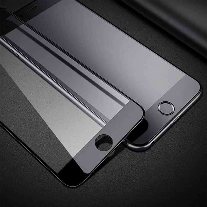 Защитное стекло 9D Luazon для iPhone 7/8/SE2020, полный клей, 0.33 мм, 9Н, чёрное - фото 51388654