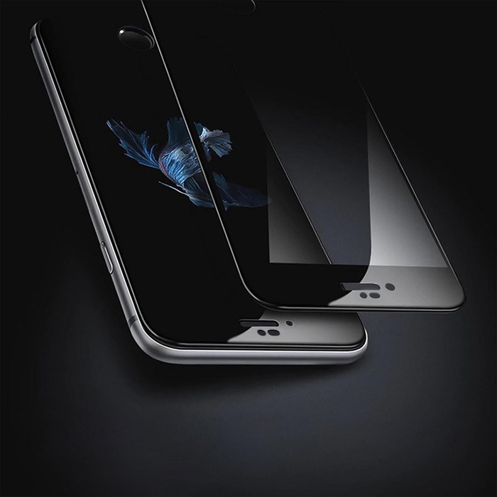 Защитное стекло 9D Luazon для iPhone 7/8/SE2020, полный клей, 0.33 мм, 9Н, чёрное - фото 51388655