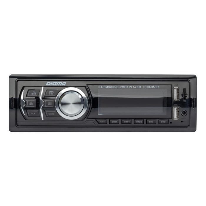 Автомагнитола Digma DCR-350R 1DIN, 4 x 45 Вт, Bluetooth, 2xUSB, SD, AUX - фото 51389396