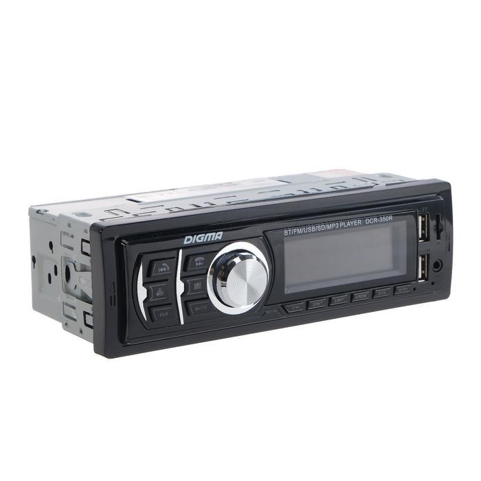 Автомагнитола Digma DCR-350R 1DIN, 4 x 45 Вт, Bluetooth, 2xUSB, SD, AUX - фото 51389398